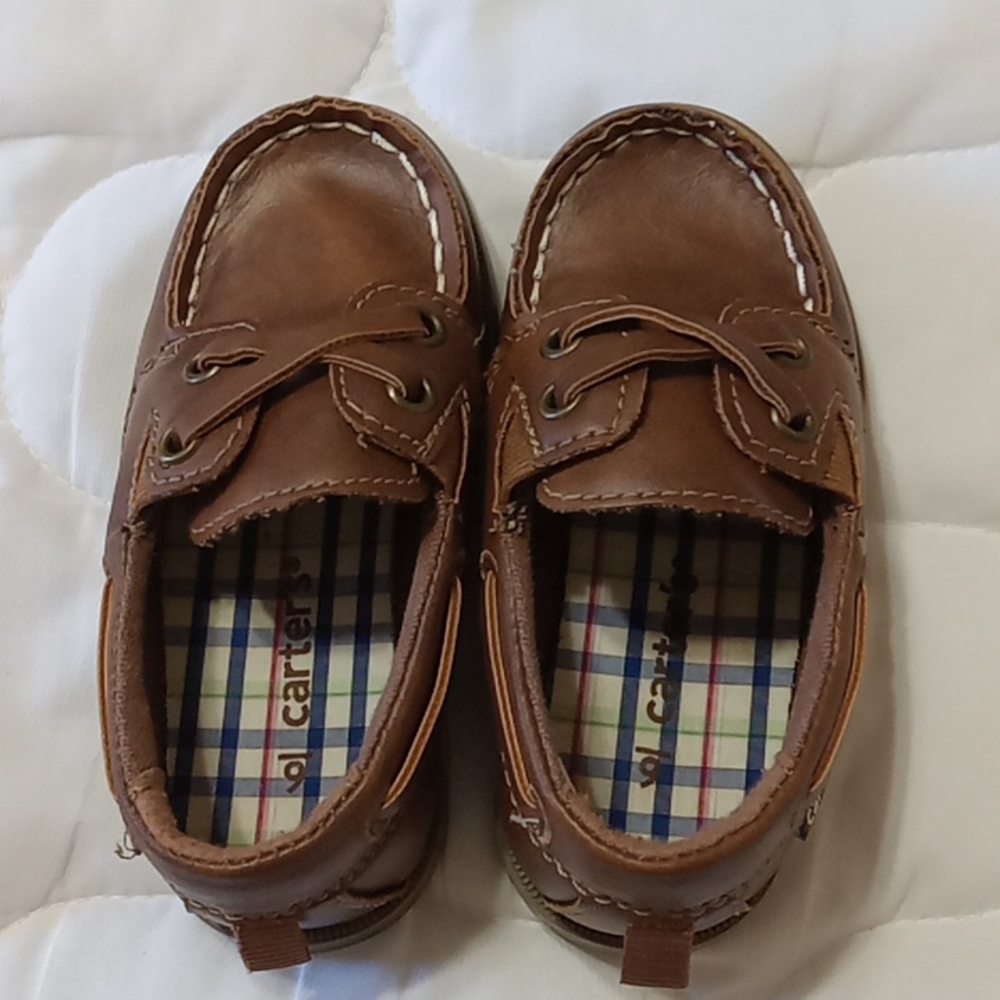 Brown boat shoes